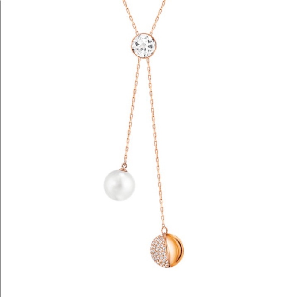 Rose Gold Swarovski crystal necklace - Picture 3 of 6